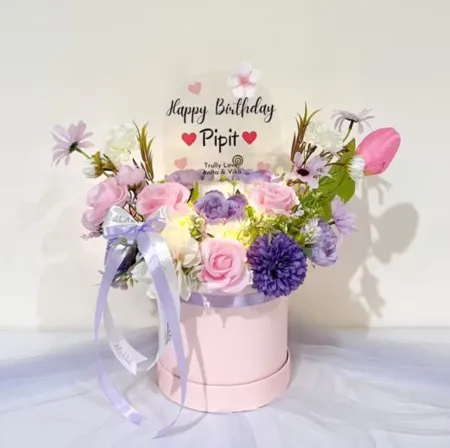 Bloom Box Akrilik Ucapan Ulang Tahun Kampar